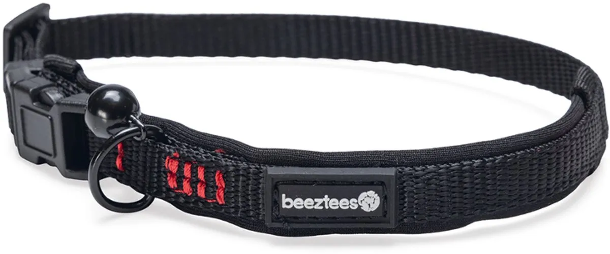 Beeztees Parinca Kattenhalsband - Zwart - 25-30x1cm