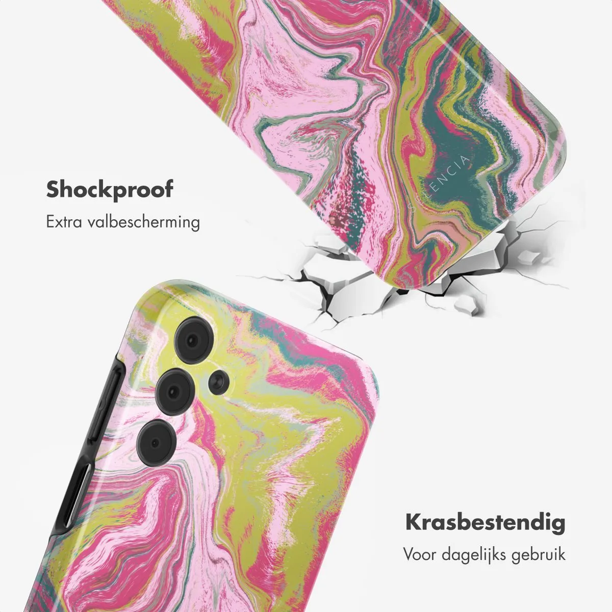 Selencia Hoesje Samsung Galaxy A15 Marble Pink