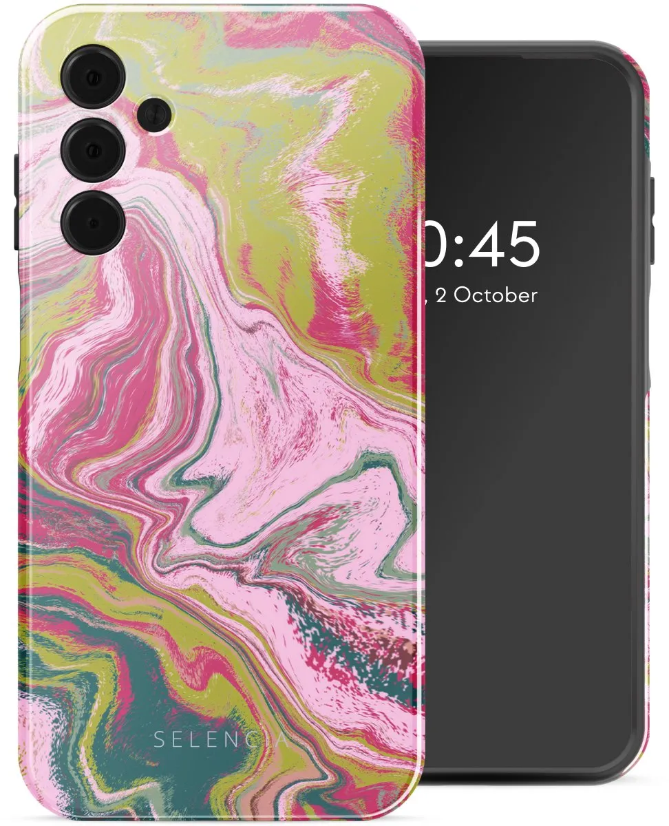 Selencia Hoesje Samsung Galaxy A15 Marble Pink