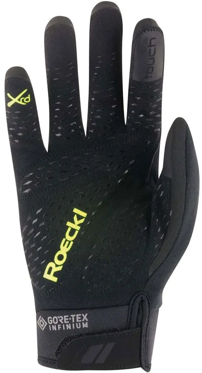 Roeckl Runaz Lange Handschoenen - Zwart/Geel Fluo - Maat 7 - afbeelding 2 van 2