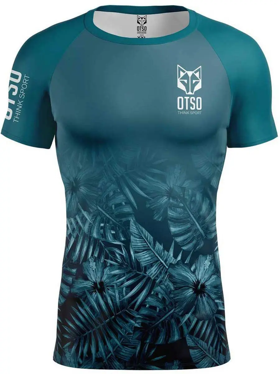 Otso M/corta Tropical Green T-shirt Met Korte Mouwen Groen XL Man