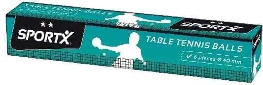 SportX 6 Tafeltennisballen Ds.