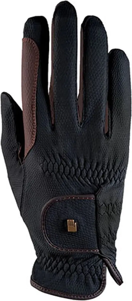 Roeckl Handschoenen Malta Bicolor Grip Black-brown