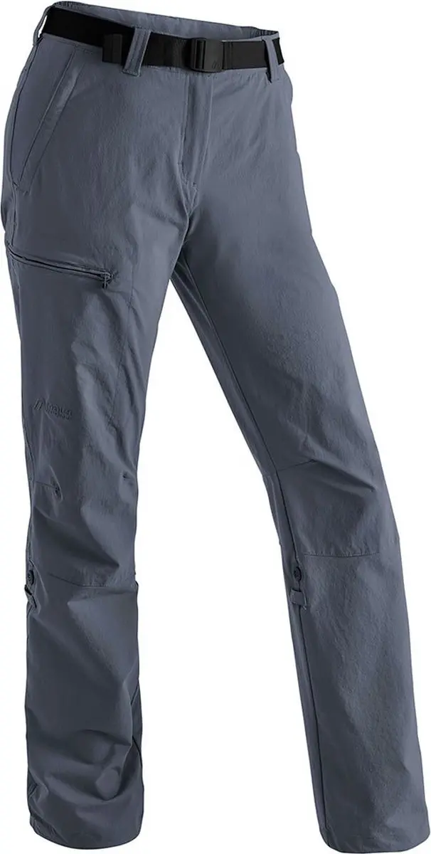Maier Sports Lulaka lange broek Dames Full Zip, Short grijs Maat 36-kort