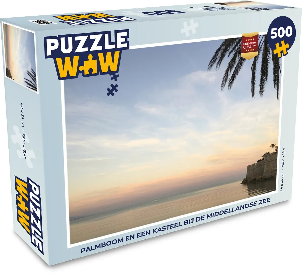PuzzleWow Legpuzzel Planten Zee Zon 500 Stuks - Multicolor