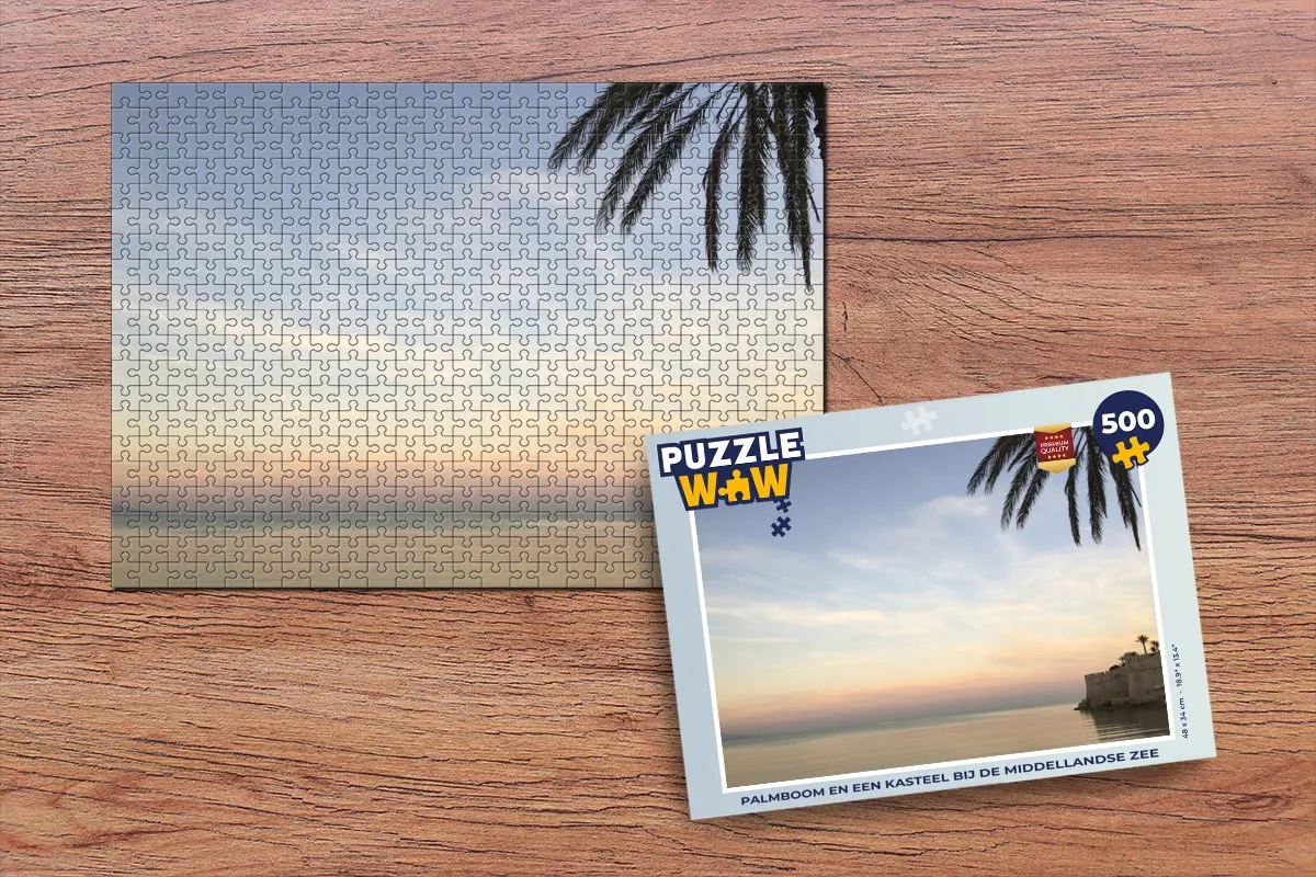 PuzzleWow Legpuzzel Planten Zee Zon 500 Stuks
