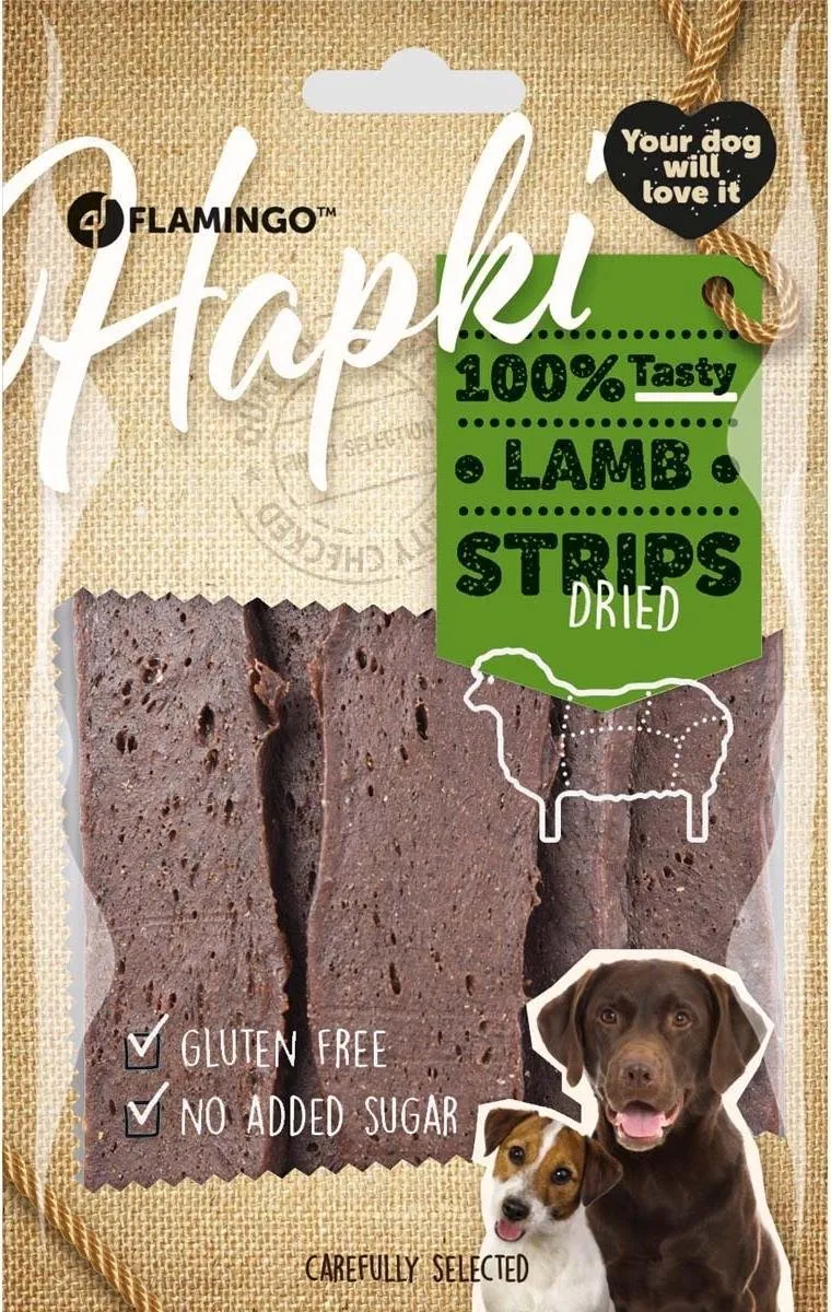 Flamingo Hondensnack Lammenstrips 85g