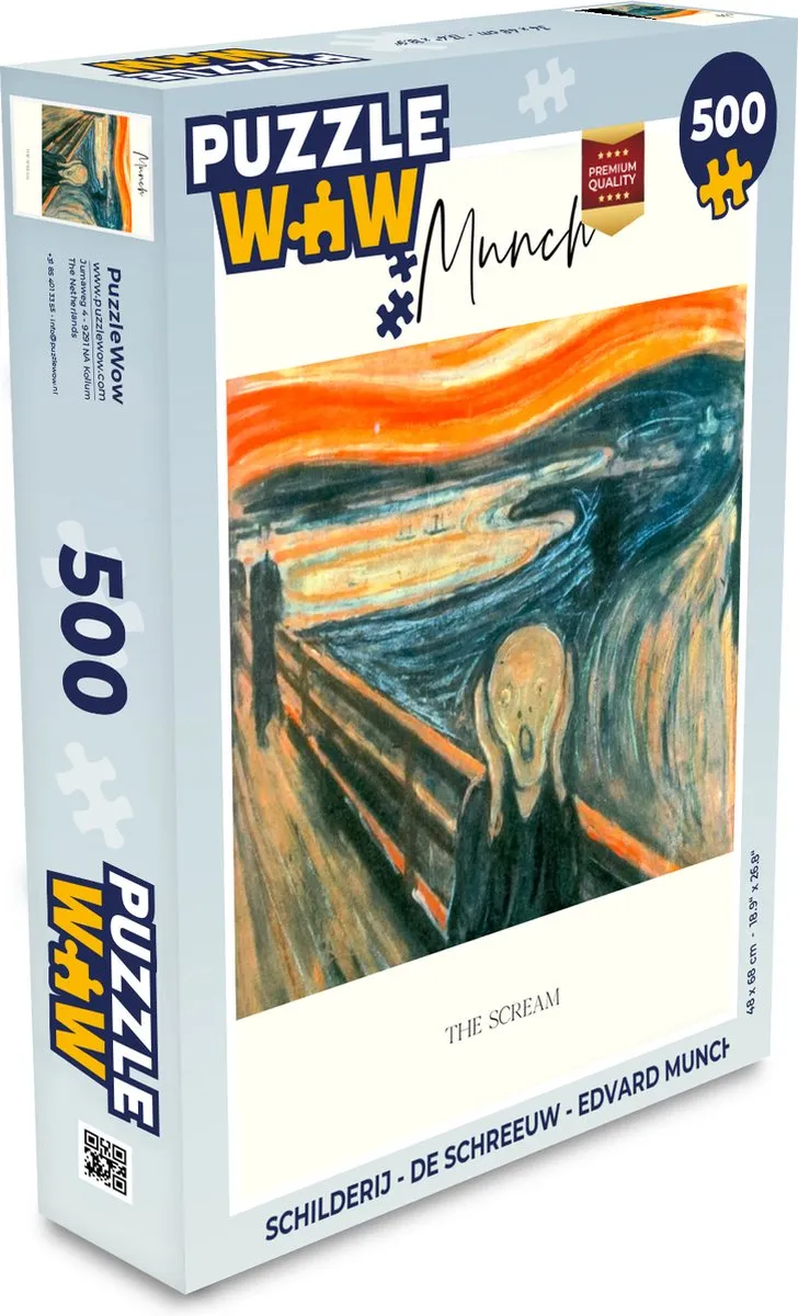 PuzzleWow De Schreeuw Edvard Munch Legpuzzel 500 Stuks