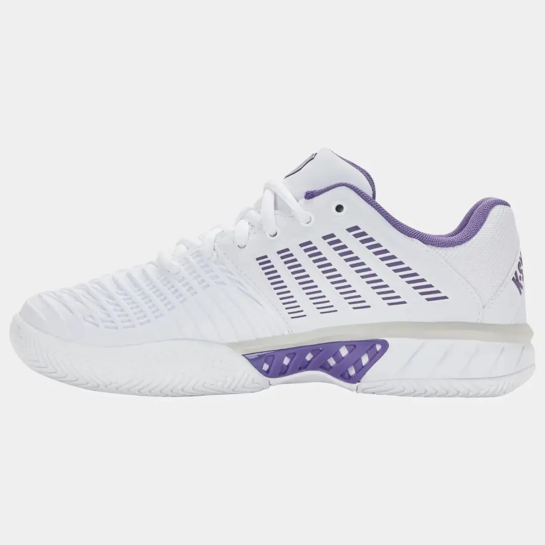 K-Swiss Express Light 3 Dames Tennisschoenen - Wit/Paars - afbeelding 3 van 6
