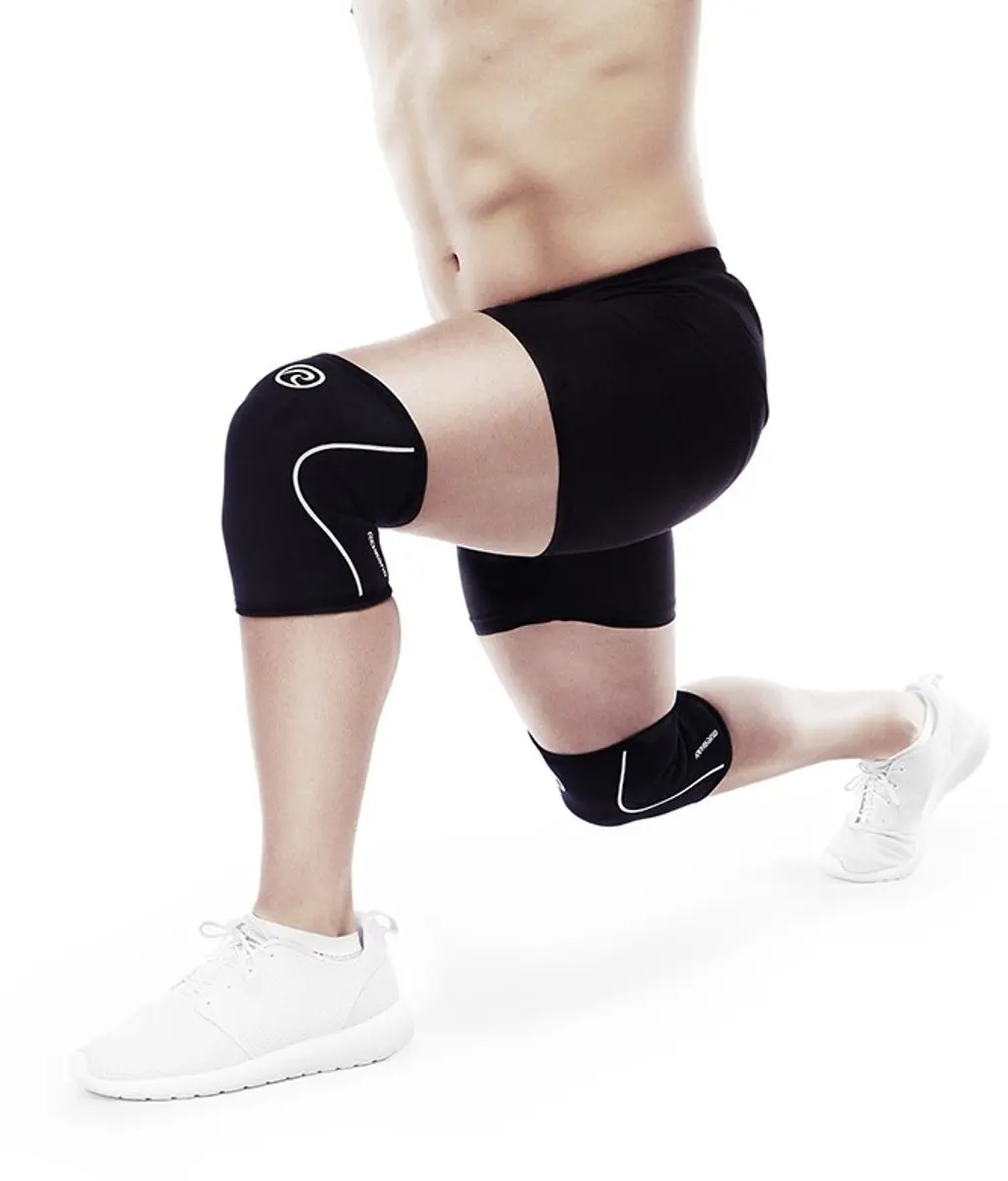 Rehband Knee Sleeve RX Black 5 mm-Maat S: 33 - 35 cm (per stuk)