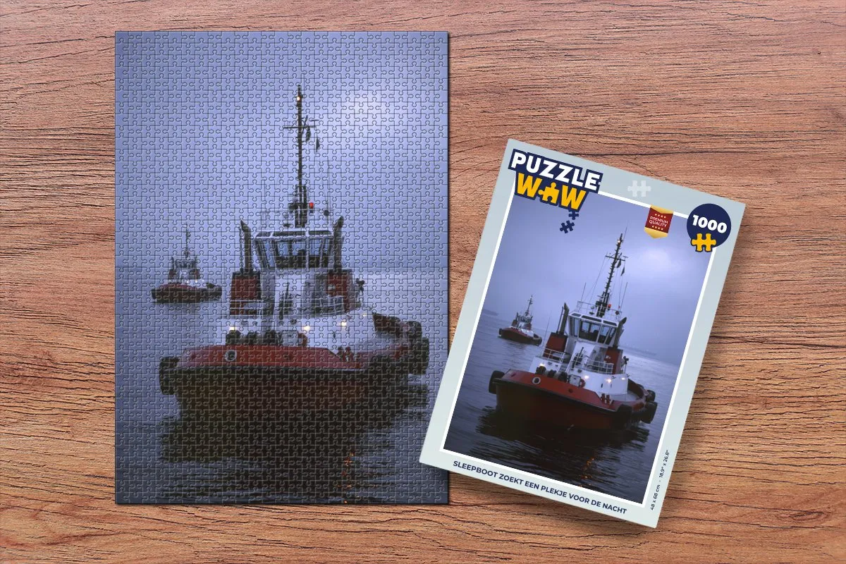 PuzzleWow Legpuzzel 1000 Stuks - Sleepboot Multicolor