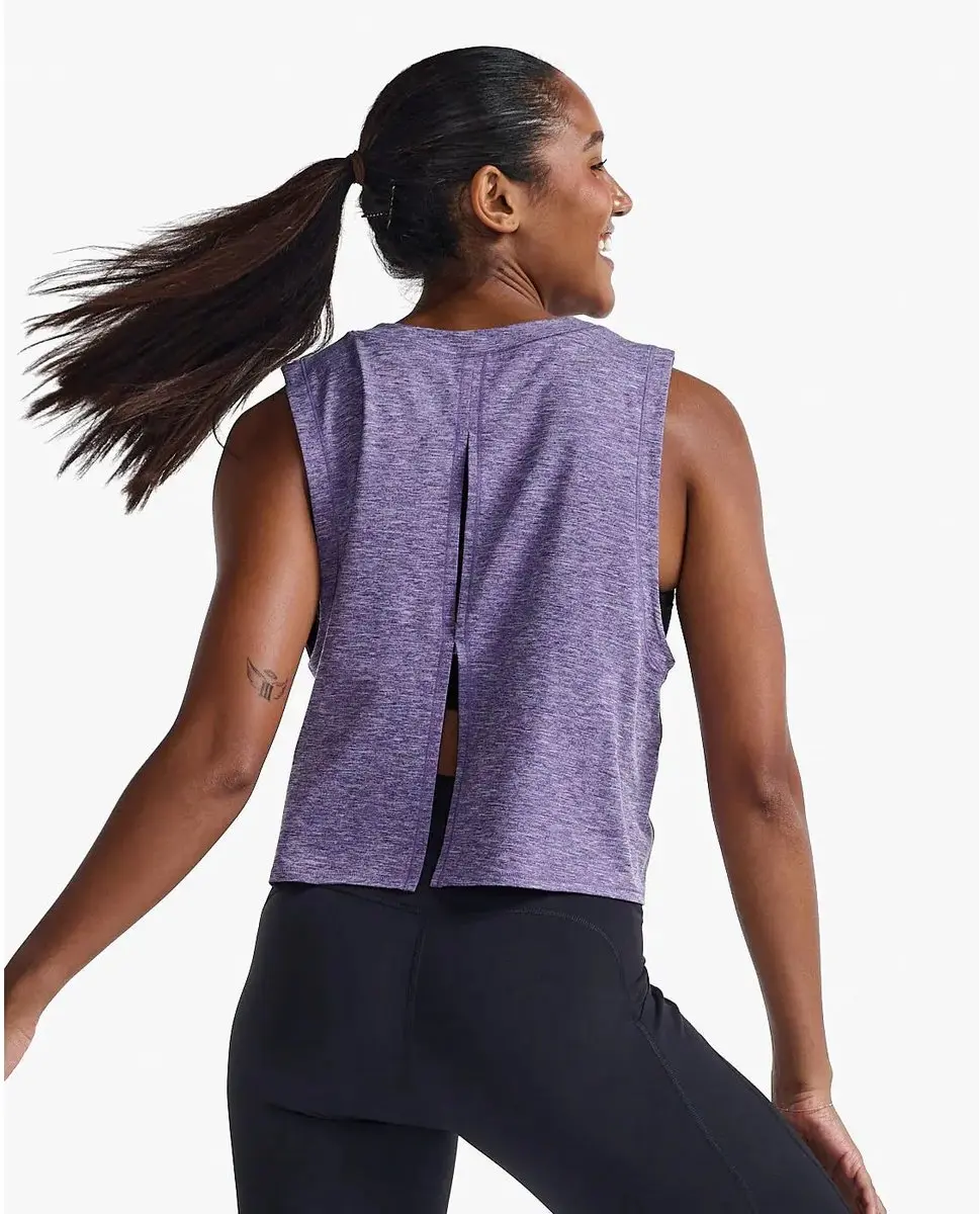 2xu Motion Crop Mouwloos T-shirt Paars S Vrouw - afbeelding 2 van 2