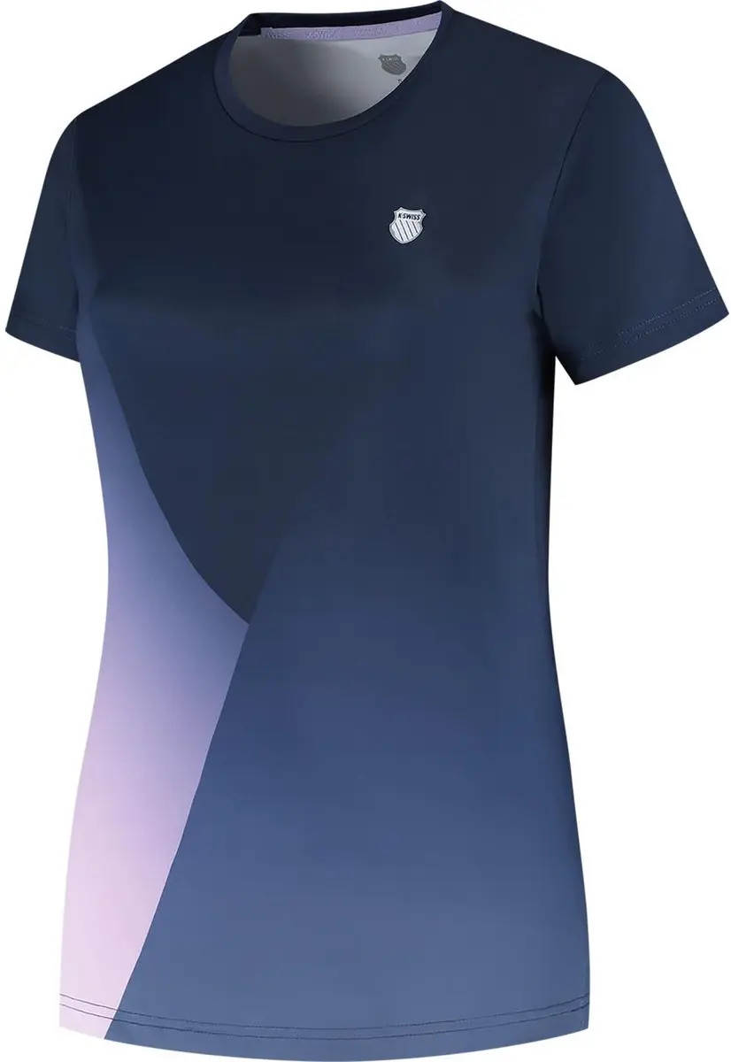 K-Swiss Tennisshirt Hypercourt Print Tee Dames