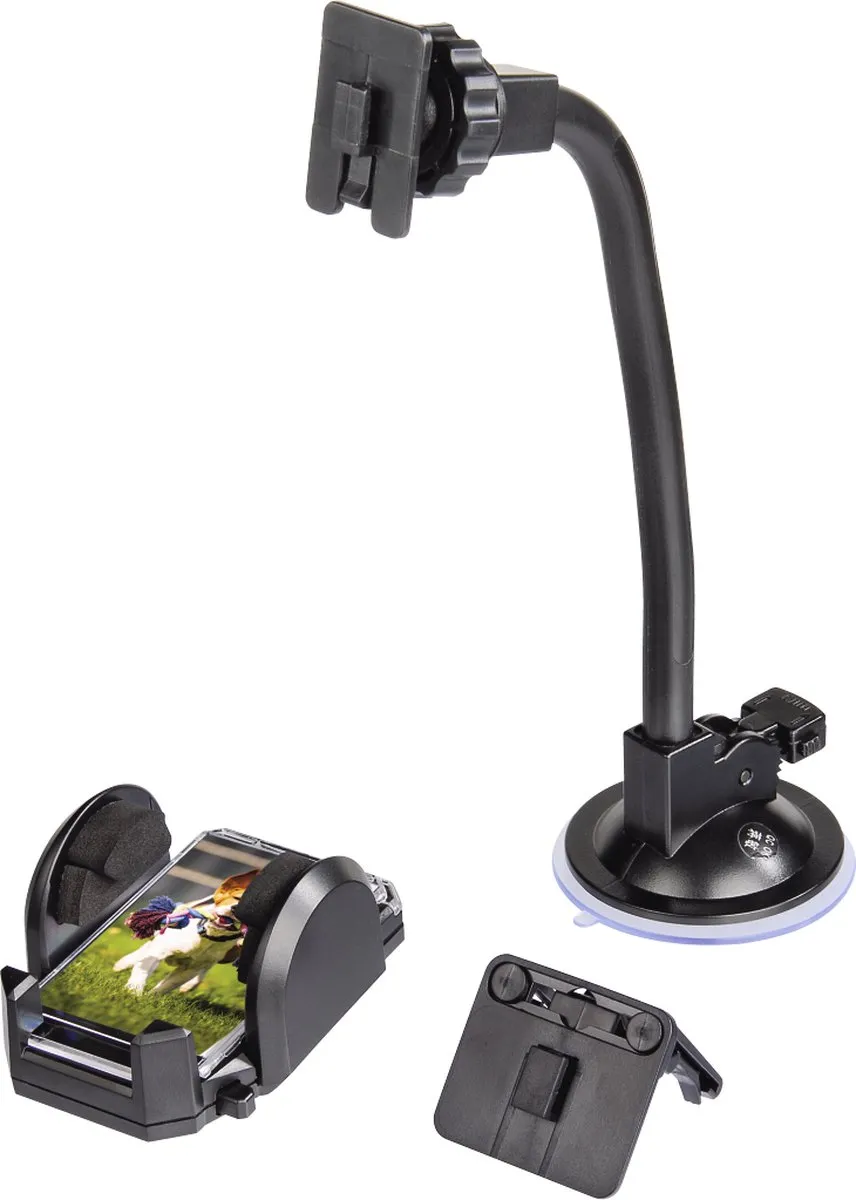 Hama 2in1 GSM-houder Auto - Universeel 11" - 360° Draaibaar - Zwart - afbeelding 6 van 6