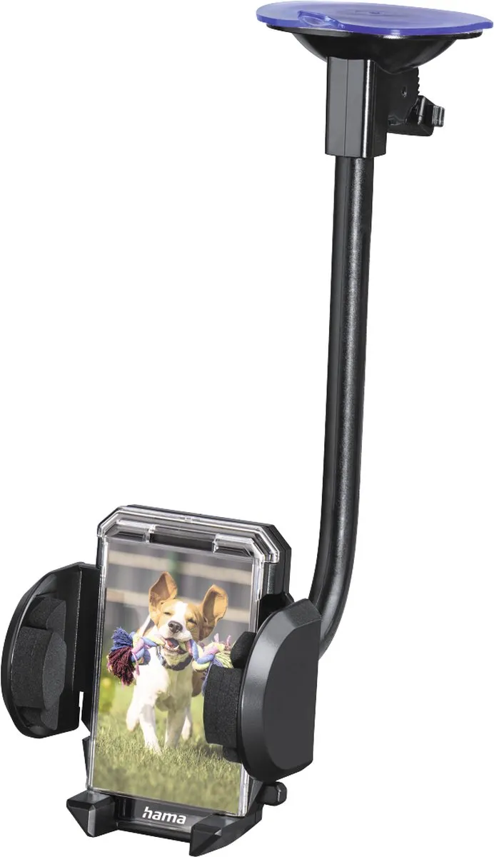 Hama 2in1 GSM-houder Auto - Universeel 11" - 360° Draaibaar - Zwart