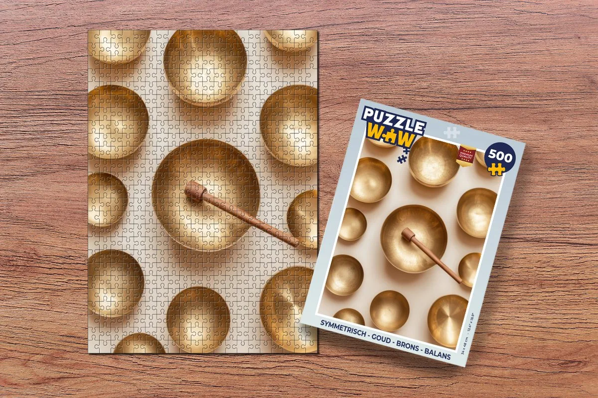 PuzzleWow Symmetrisch Legpuzzel 500 Stuks - Goud