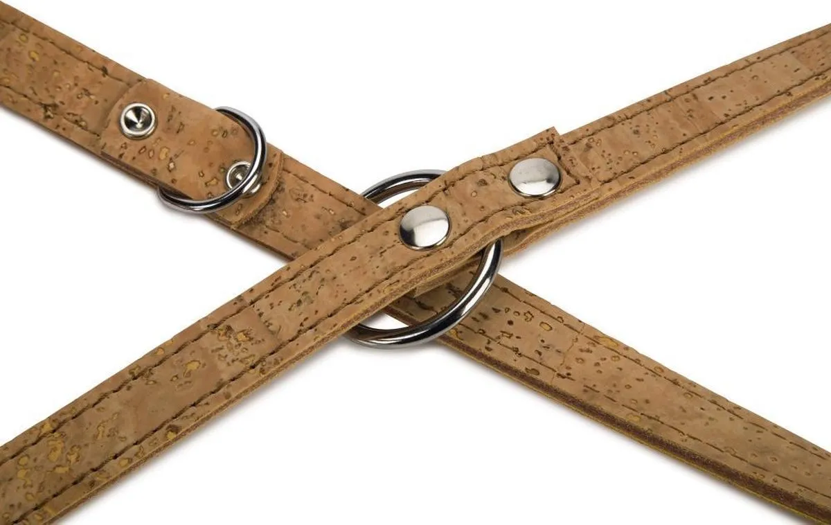Beeztees Leren Dressuurlijn Cork Naturel 200cm x 18mm