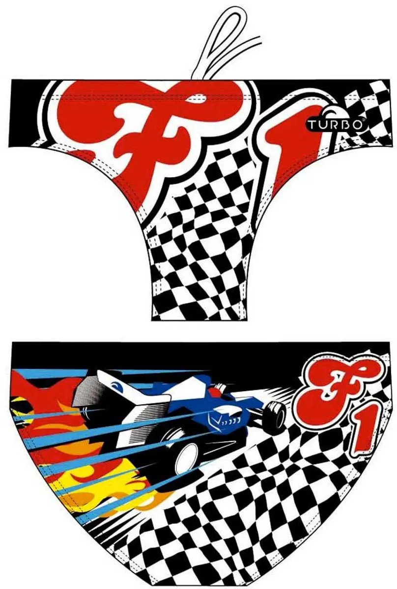Turbo Formula 1 Zwemslip Veelkleurig L Man