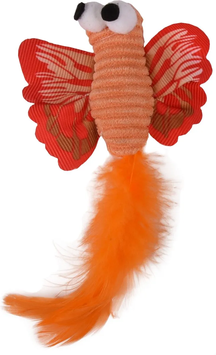 Flamingo Alea Vlinder Speelgoed Kat 17cm - 2 Stuks