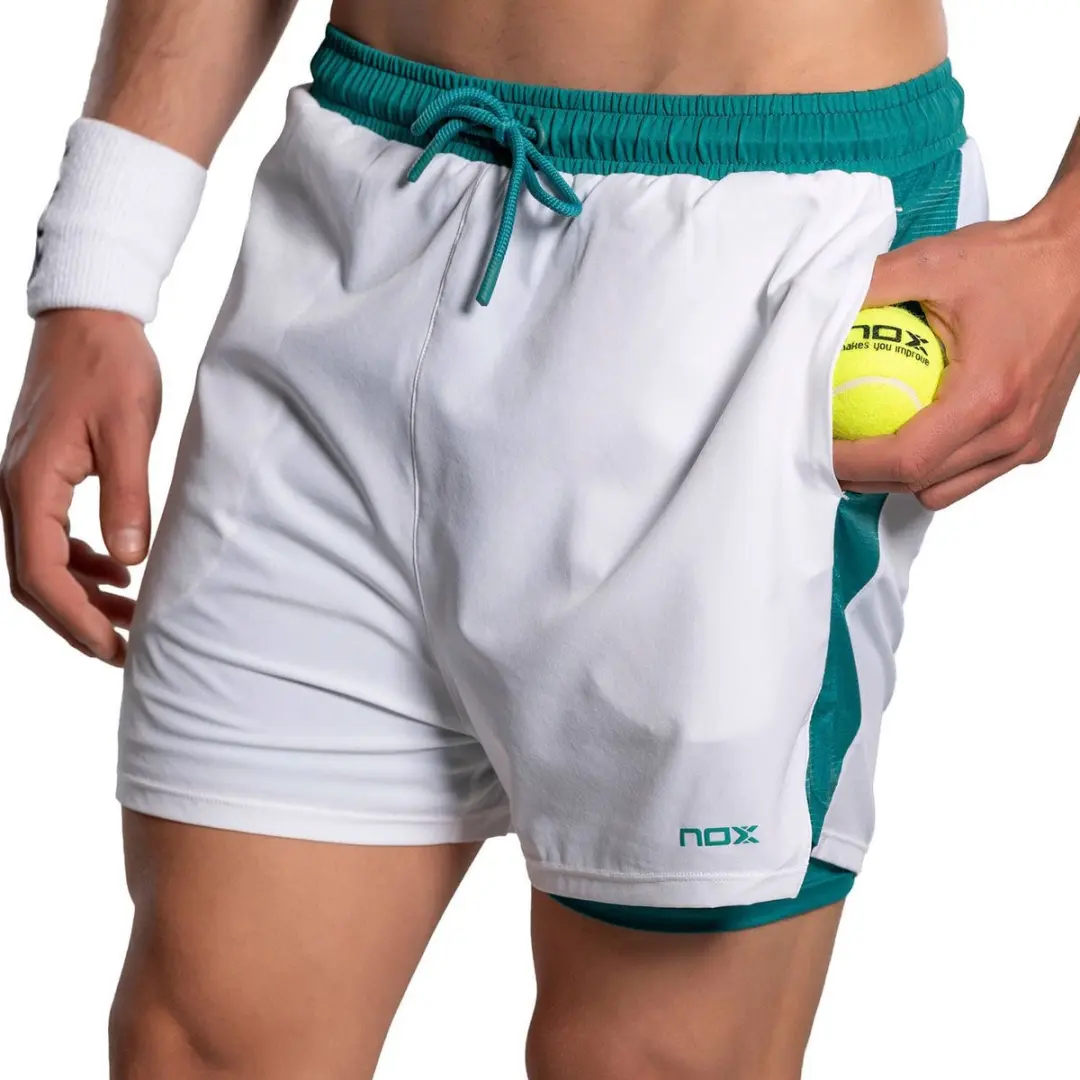 Nox Pro Korte Broek - Wit/Ivy Green - L - afbeelding 6 van 6