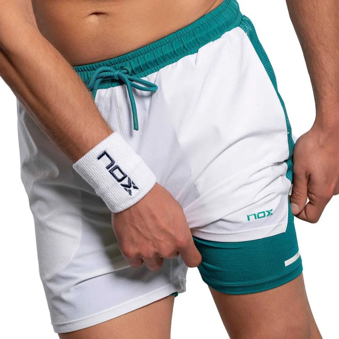 Nox Pro Korte Broek - Wit/Ivy Green - L - afbeelding 3 van 6