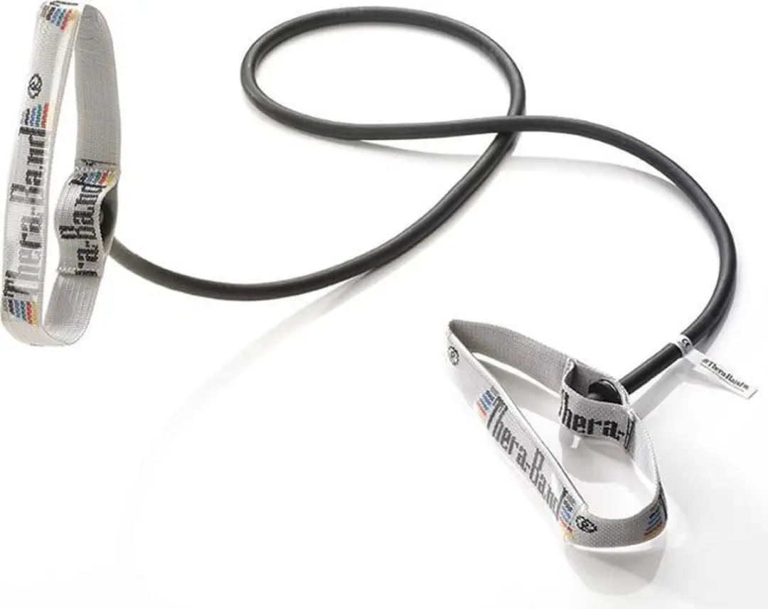 Revalidatie Trainingsband met Handvatten, 1.4m, Zwart