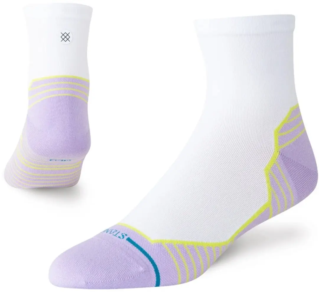 Stance dames freshtek infiknit run halfhoge sokken orchid wit