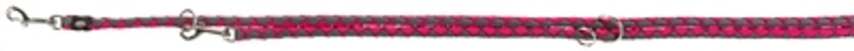 Trixie Hondenriem Cavo Verstelbaar - 200x1,2cm - Fuchsia/Grijs - afbeelding 4 van 4