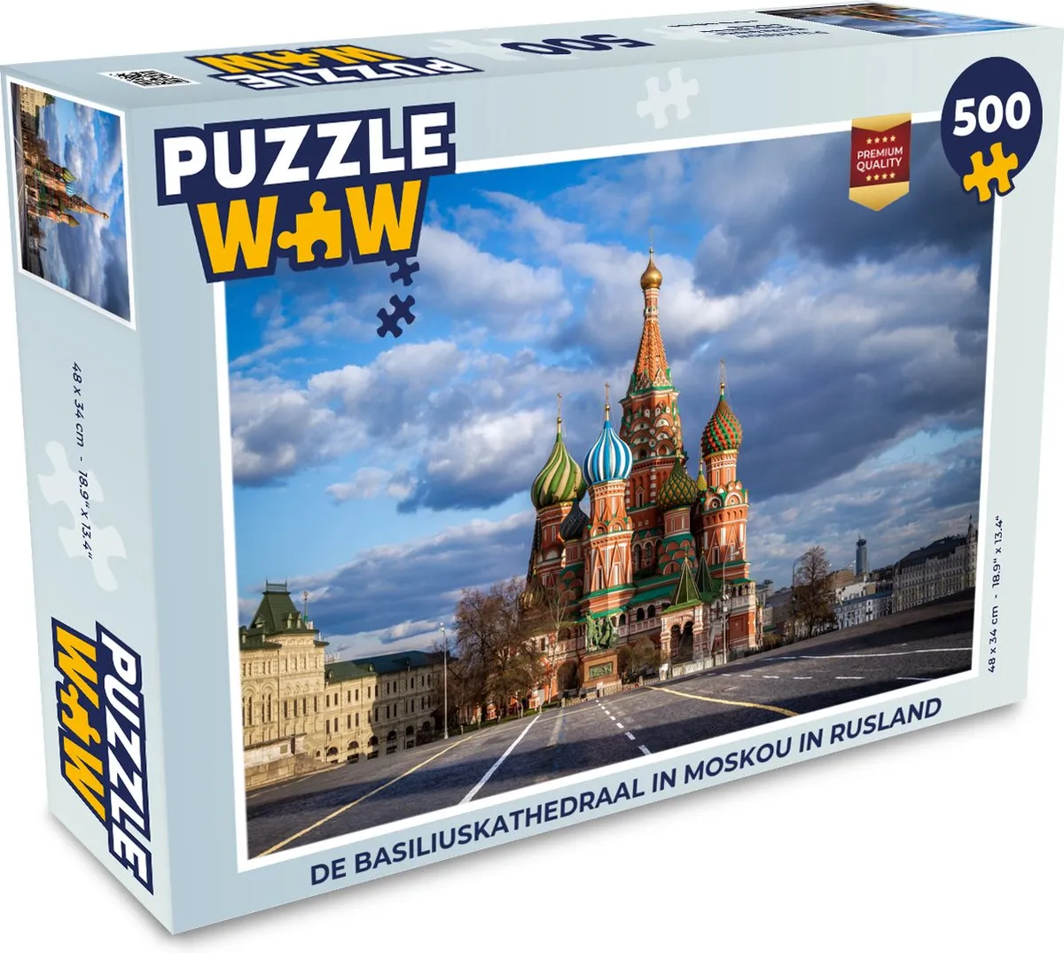 PuzzleWow De Basiliuskathedraal Moskou Legpuzzel 500 Stuks