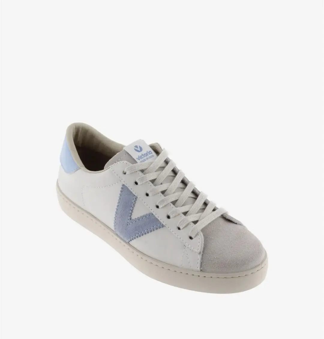 Victoria Berlin Dames Sportschoenen Bont en Suède - Blauw - afbeelding 3 van 6