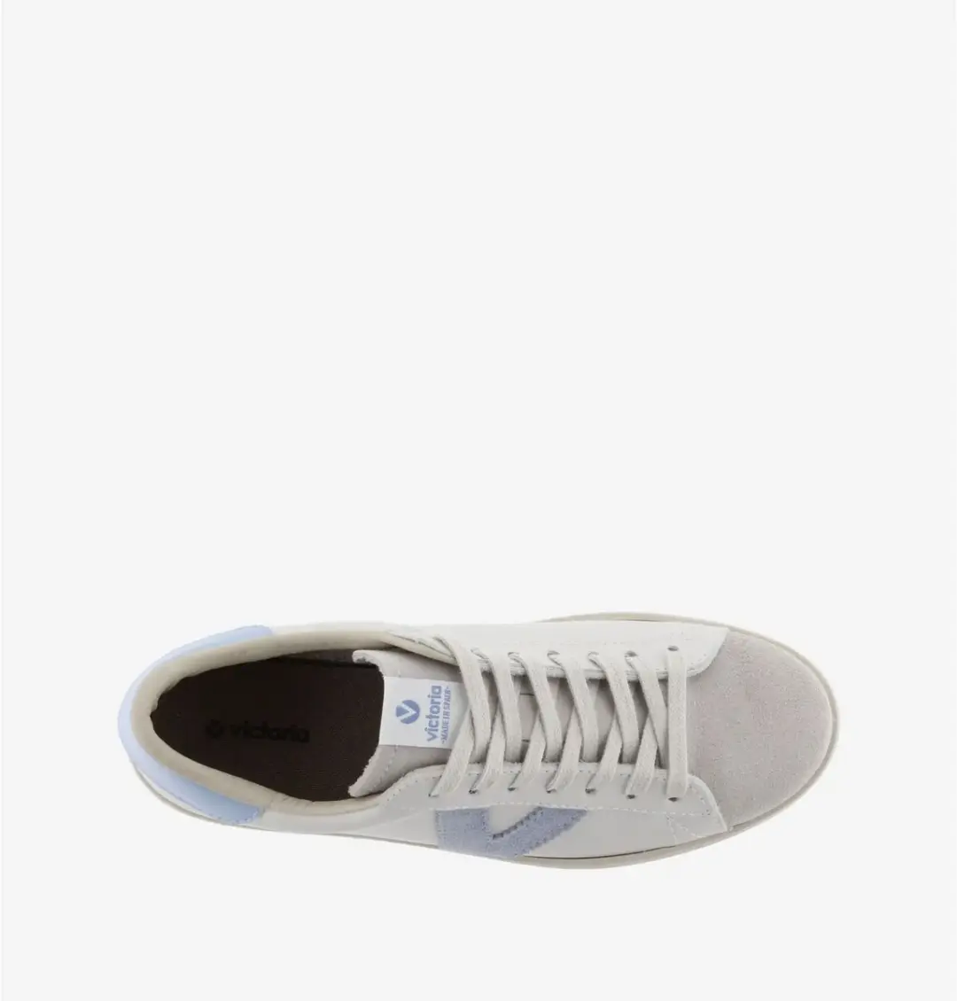 Victoria Berlin Dames Sportschoenen Bont en Suède - Blauw - afbeelding 5 van 6