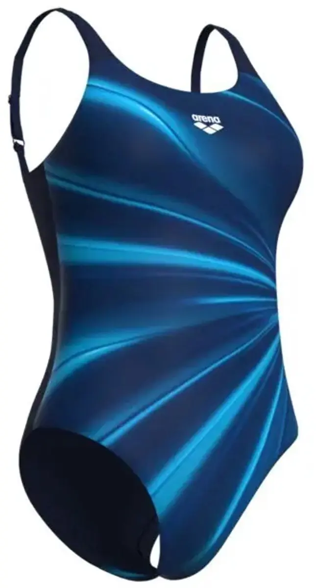 Arena Glow U Back dames zwempak uit 1 stuk - Marine/Turquoise - afbeelding 2 van 2