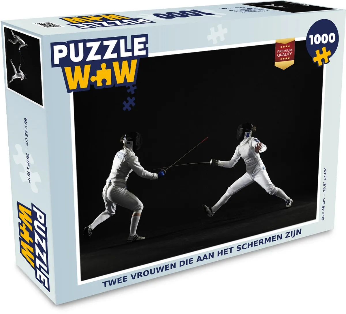 PuzzleWow Legpuzzel Twee Vrouwen Schermen 1000 Stuks
