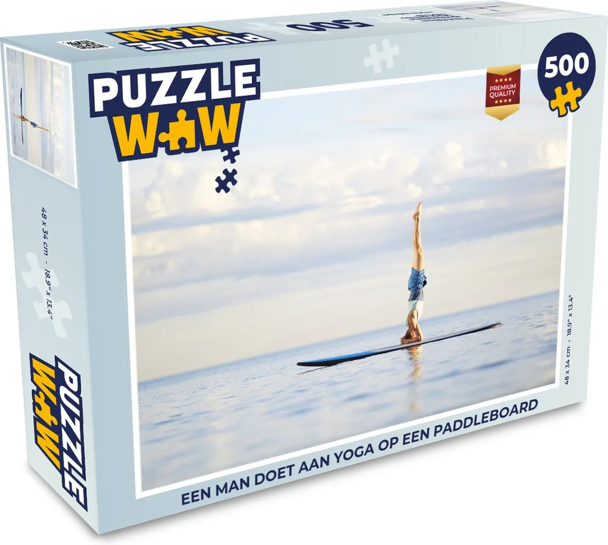 PuzzleWow Yoga op Paddleboard Legpuzzel 500 Stuks