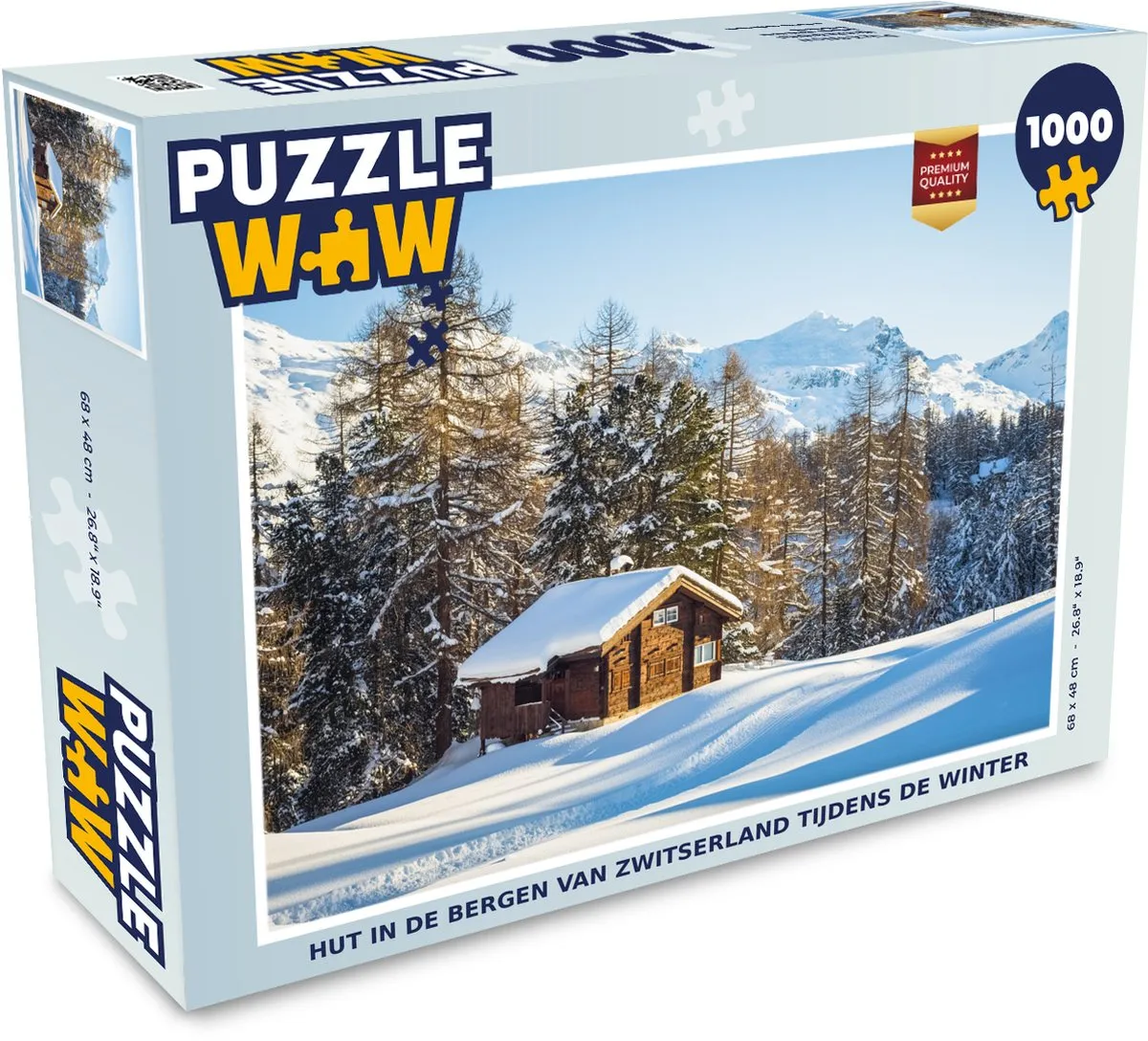 PuzzleWow Legpuzzel Zwitserland Winter 1000 Stuks