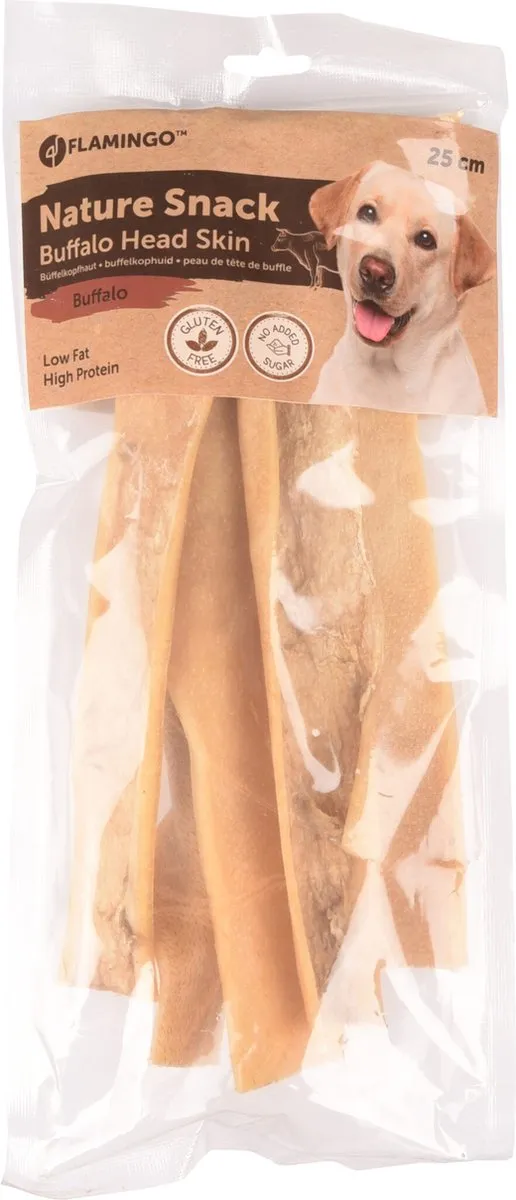 Flamingo Nature Snack Hoofdhuid Honden 25cm 200g