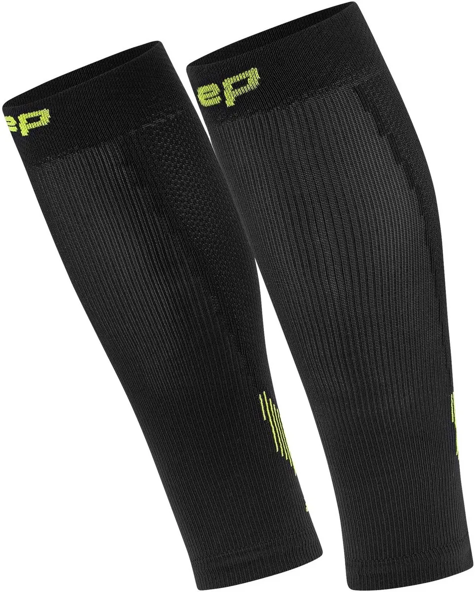 CEP Run Compressie Kuit Sleeves - Zwart/Groen - Kuitomvang Dames 39-44 cm