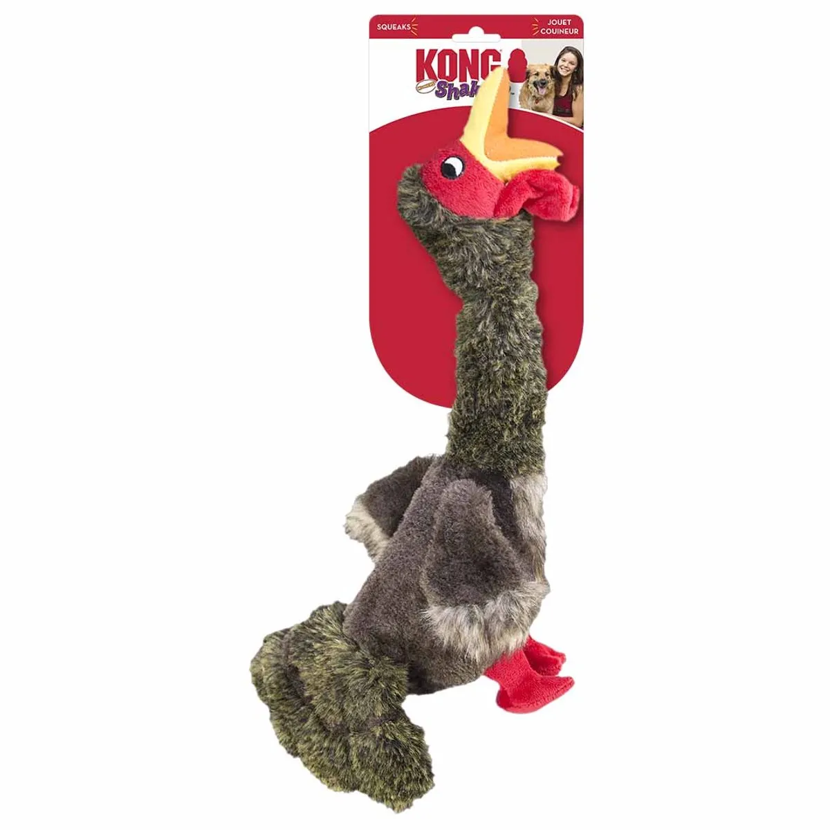 KONG Shakers Honkers Turkey Hondenspeelgoed - L - Bruin - afbeelding 6 van 6
