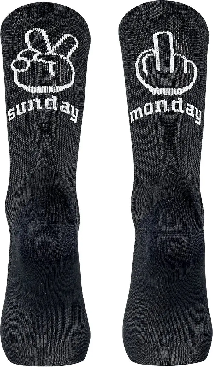 Northwave Sunday Monday Fietssokken - Zwart - M (40-43) - afbeelding 2 van 5