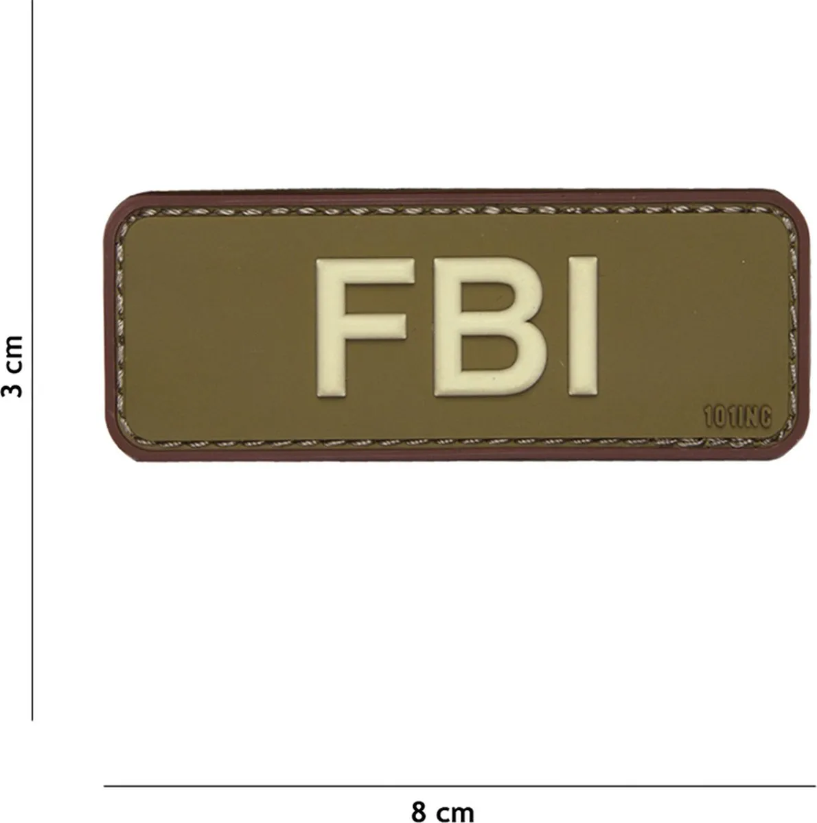 101 Inc Embleem 3D PVC FBI Groen