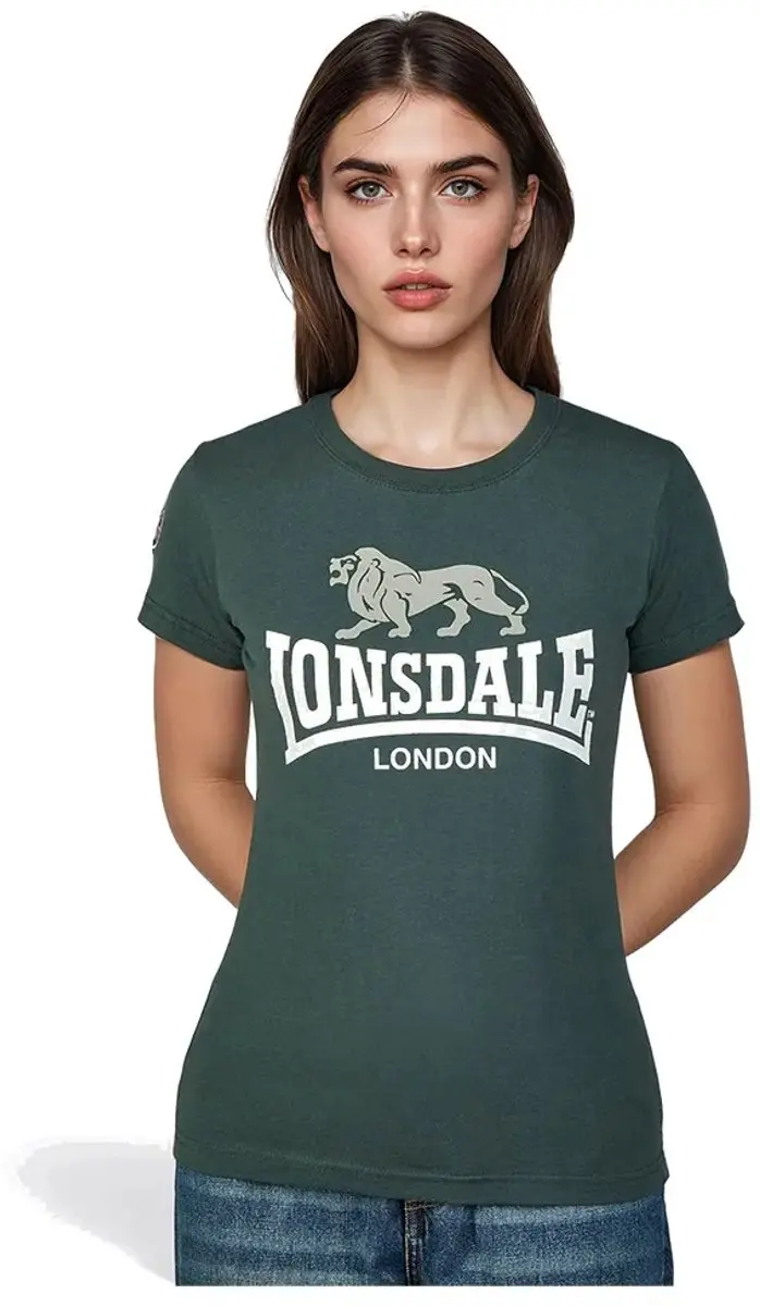 Lonsdale Sarsden T-shirt Met Korte Mouwen Groen 2XL Vrouw