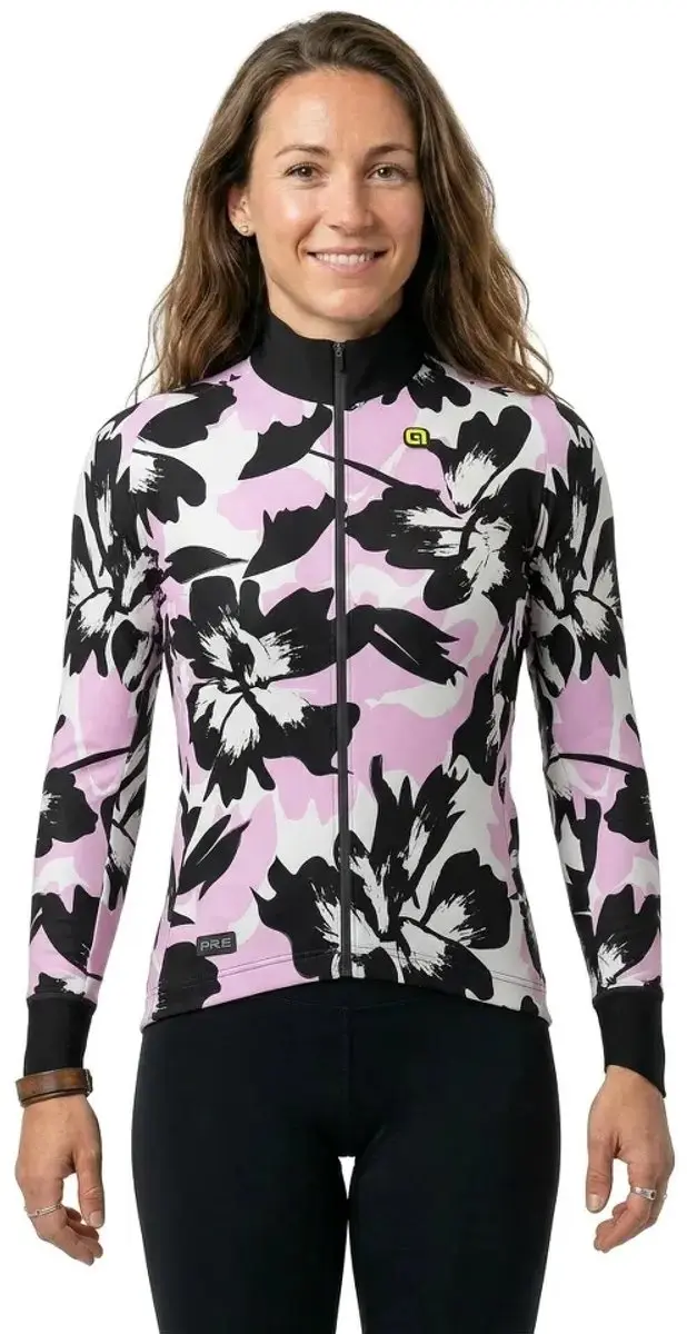 Alé PR-E Flower Fietstrui Lange Mouw Dames - Roze - afbeelding 6 van 6