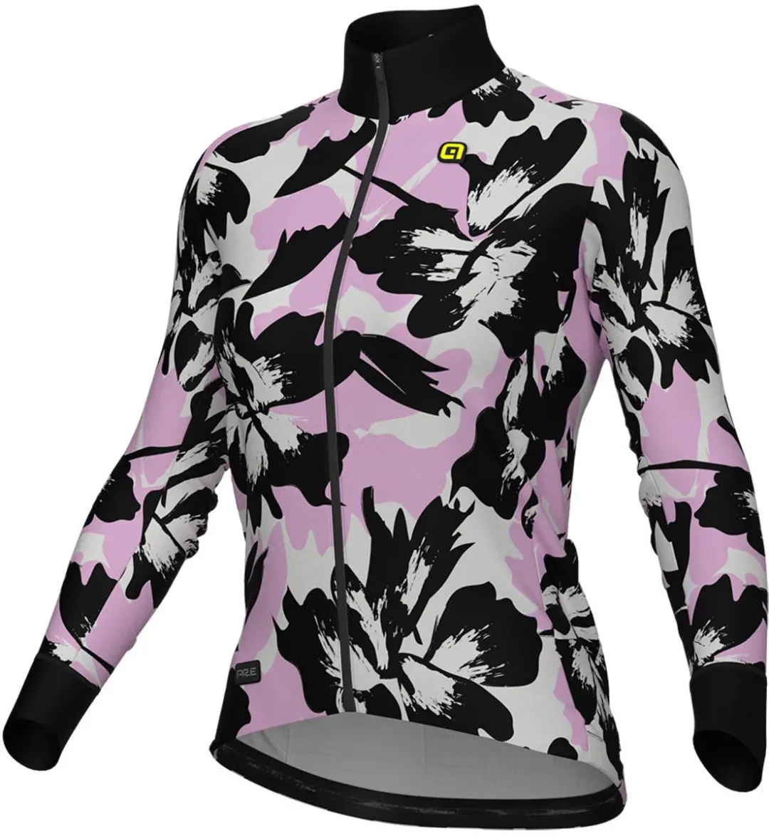 Alé PR-E Flower Fietstrui Lange Mouw Dames - Roze