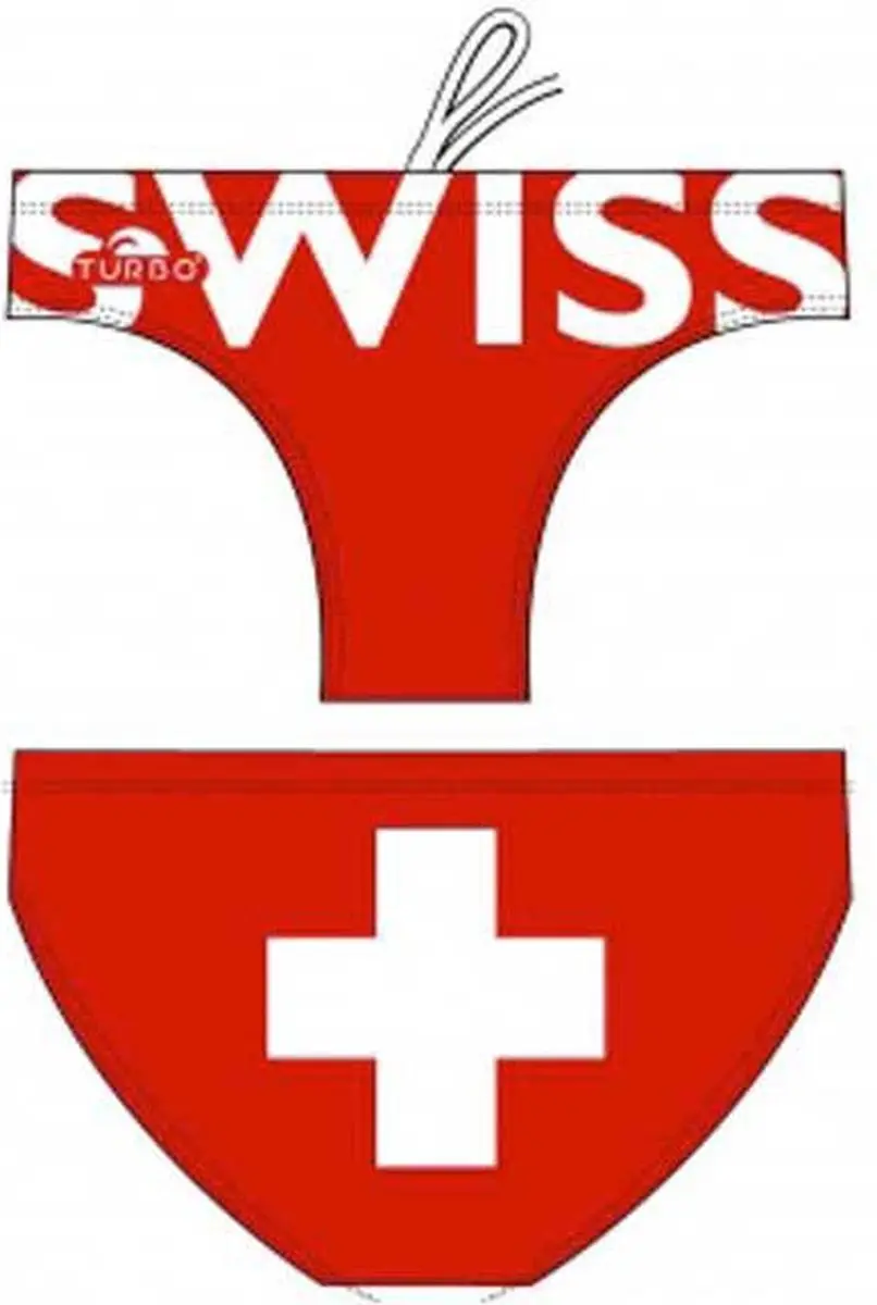 Turbo Switzerland Zwemslip Rood,Wit 4XL Man