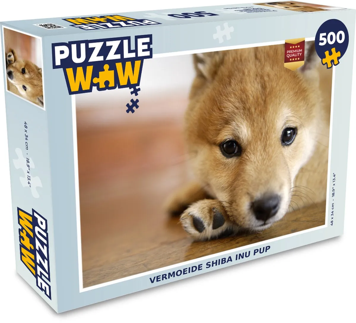 PuzzleWow Vermoeide Shiba Inu Legpuzzel 500 Stuks