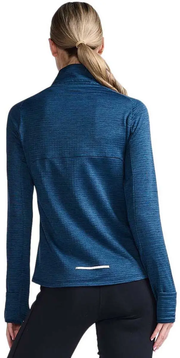 2XU Ignition Halfrits Lange Mouw T-shirt Dames - Blauw - afbeelding 2 van 4