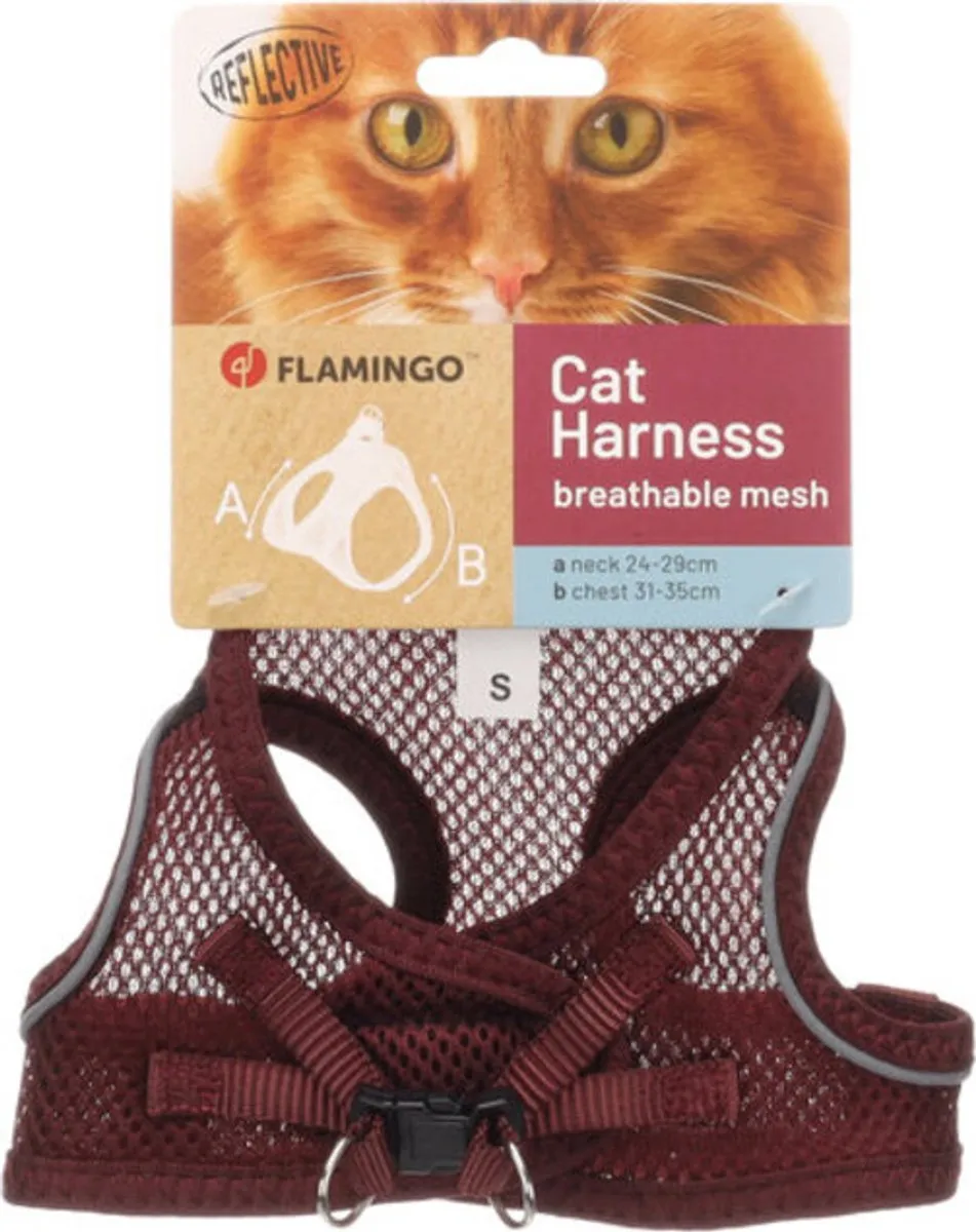 Flamingo Kattenharnas Step&Go Berta - Aubergine S