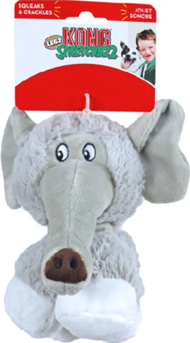 KONG Stretchezz Legz Olifant - 18x15,5x16,5cm - Blauw