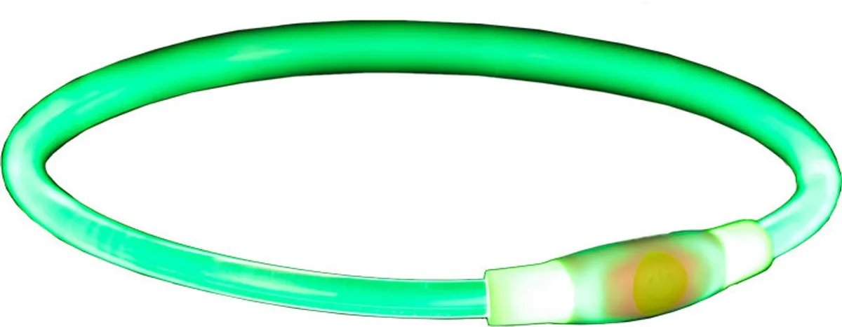 Trixie USB Oplaadbaar Lichtgevend Halsband - Groen - S - afbeelding 6 van 6