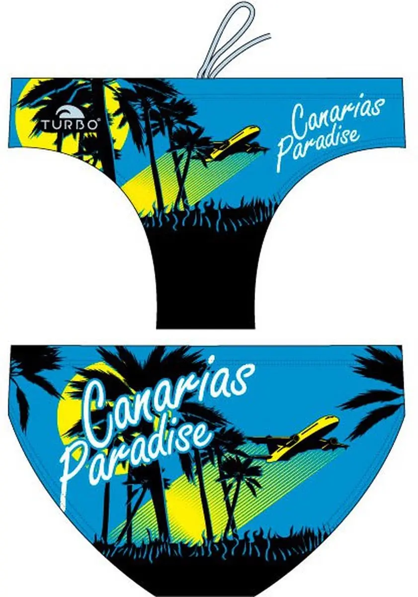 Turbo Paradise Canary Island Zwemslip Blauw,Zwart 5XL Man